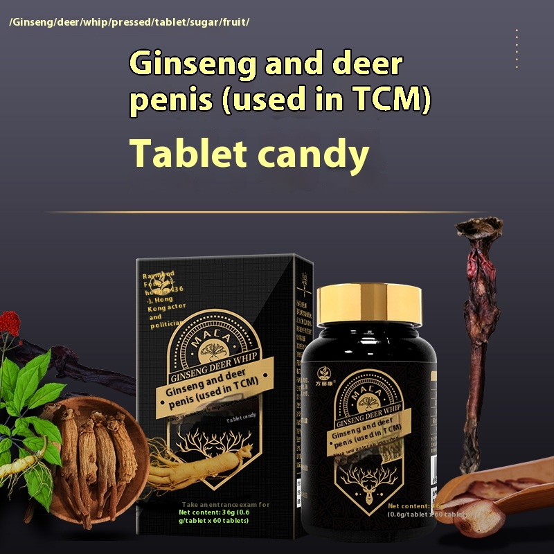 Ginseng and Deer Penis Pressed Tablets 60 Tablets/Bottle,For PE/ED